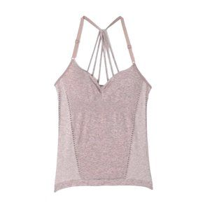 Athleta Allegro Support Tank Seamless Strappy Back Sugarplum Mauve Size Small